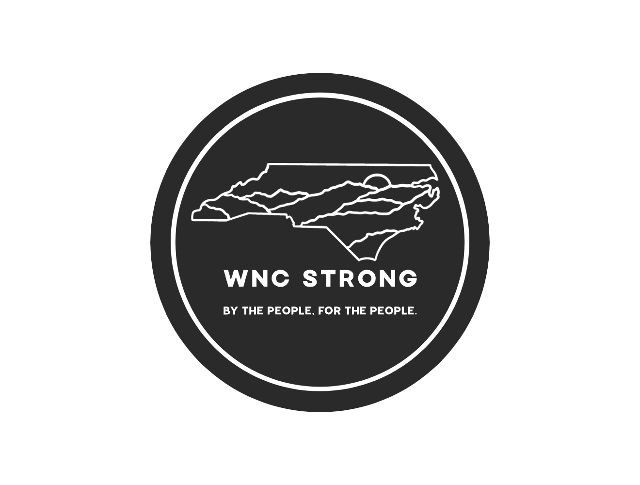 WNC Strong Sticker- Black & White